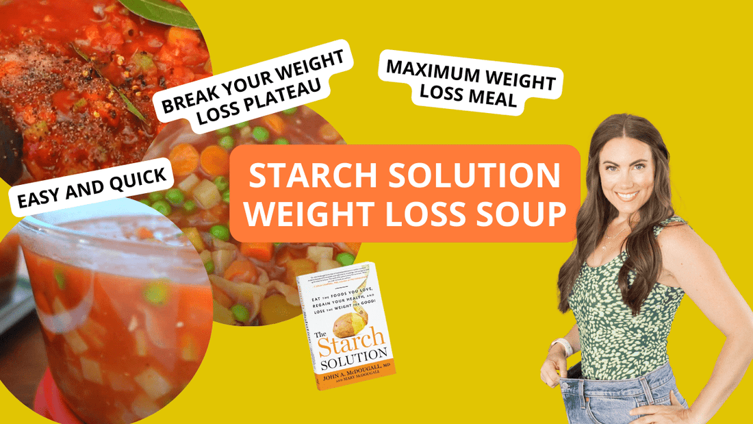 Maximum Weight Loss Starch Solution Vegetable Soup Recipe fullandfulfilled 50 50 plate 50/50 bowl starch solution McDougall Program 5050 diet wfpb vegan plant based fullandfulfilled