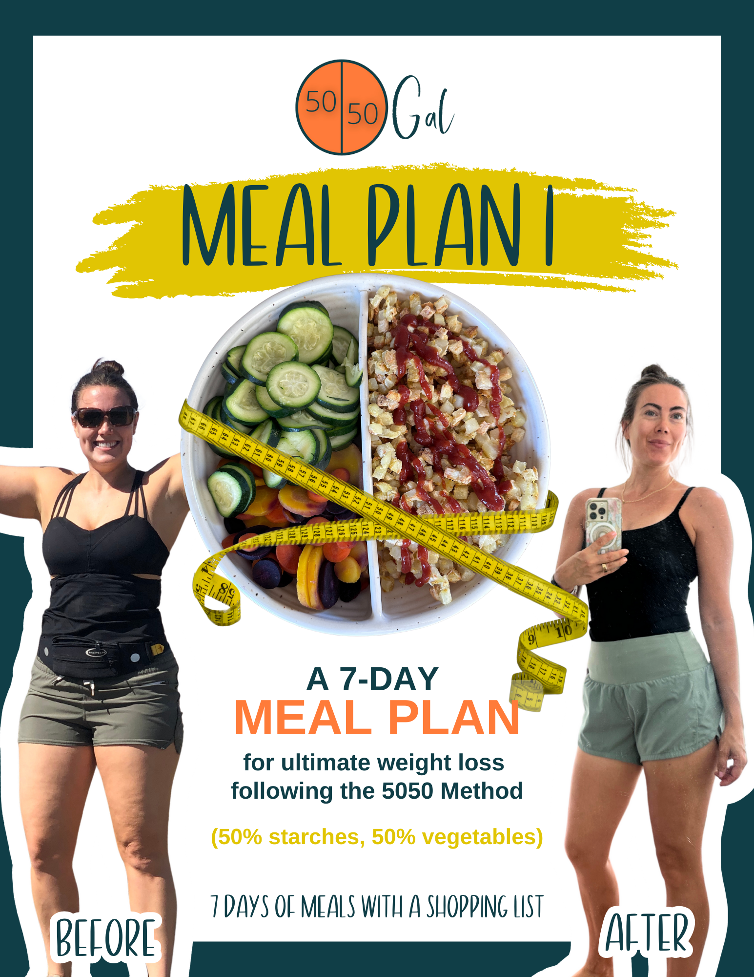Meal Plan 1 fullandfulfilled 50 50 plate 50/50 bowl starch solution McDougall Program 5050 diet wfpb vegan plant based E-Books fullandfulfilled