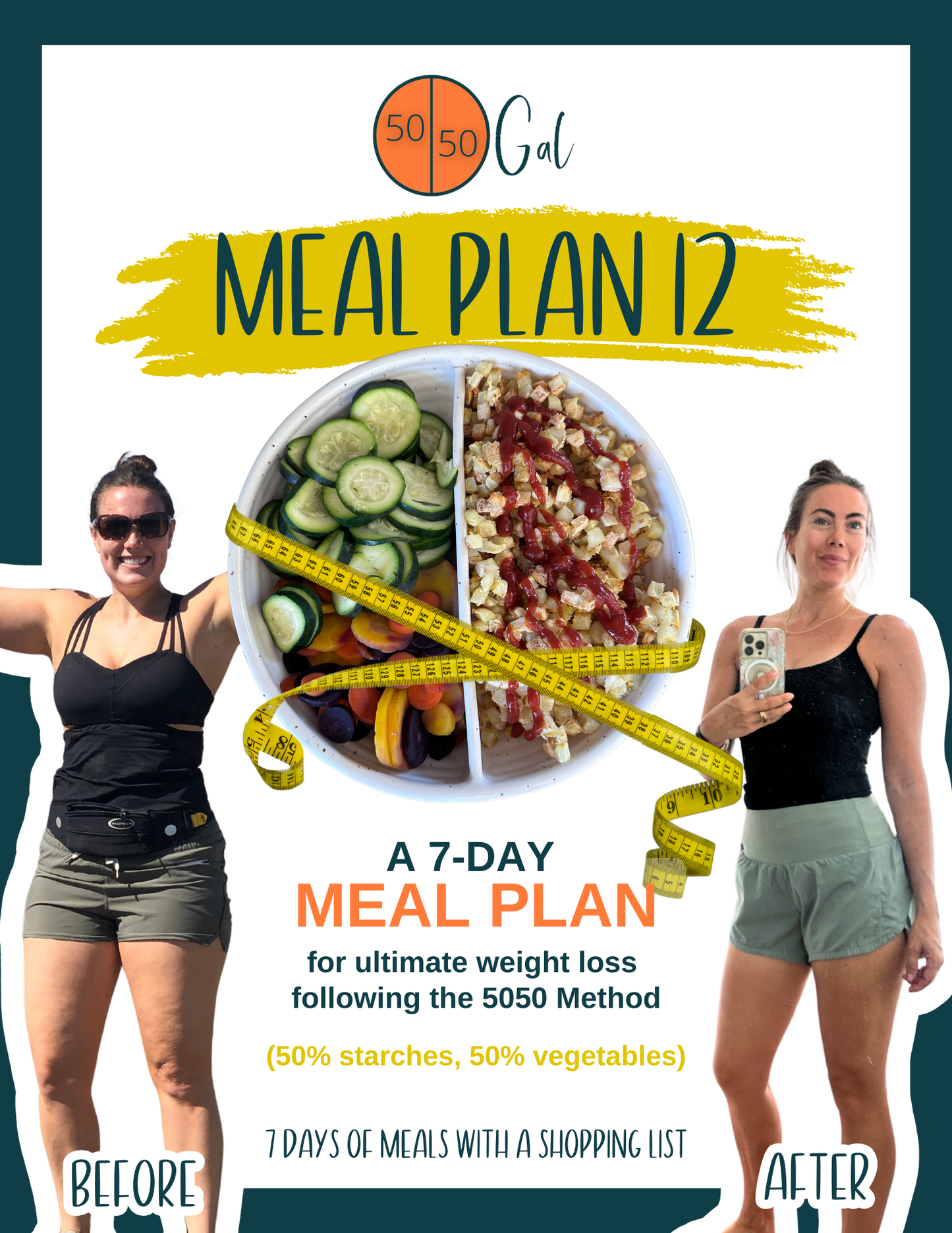 Meal Plan 12 fullandfulfilled 50 50 plate 50/50 bowl starch solution McDougall Program 5050 diet wfpb vegan plant based E-Books fullandfulfilled