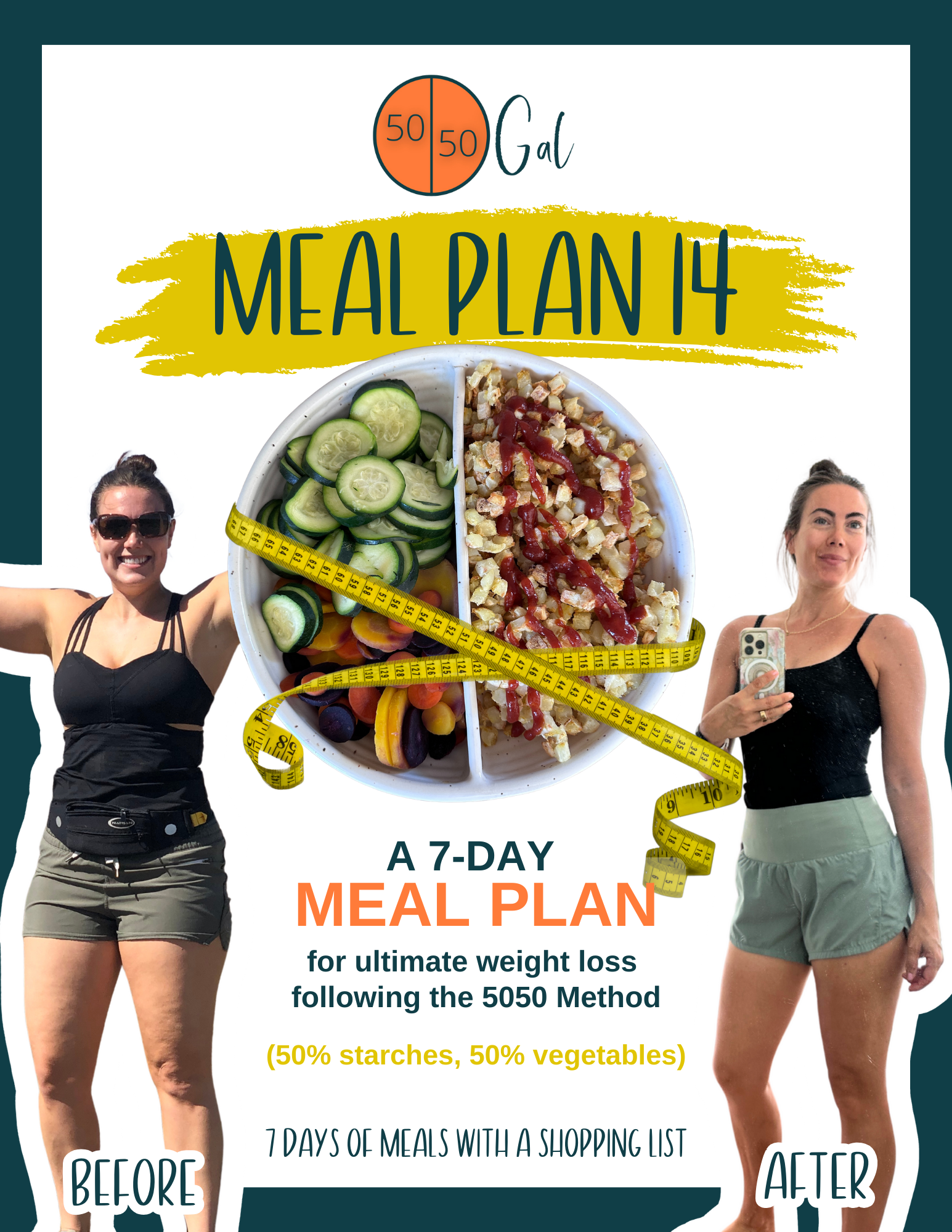 Meal Plan 14 fullandfulfilled 50 50 plate 50/50 bowl starch solution McDougall Program 5050 diet wfpb vegan plant based E-Books fullandfulfilled