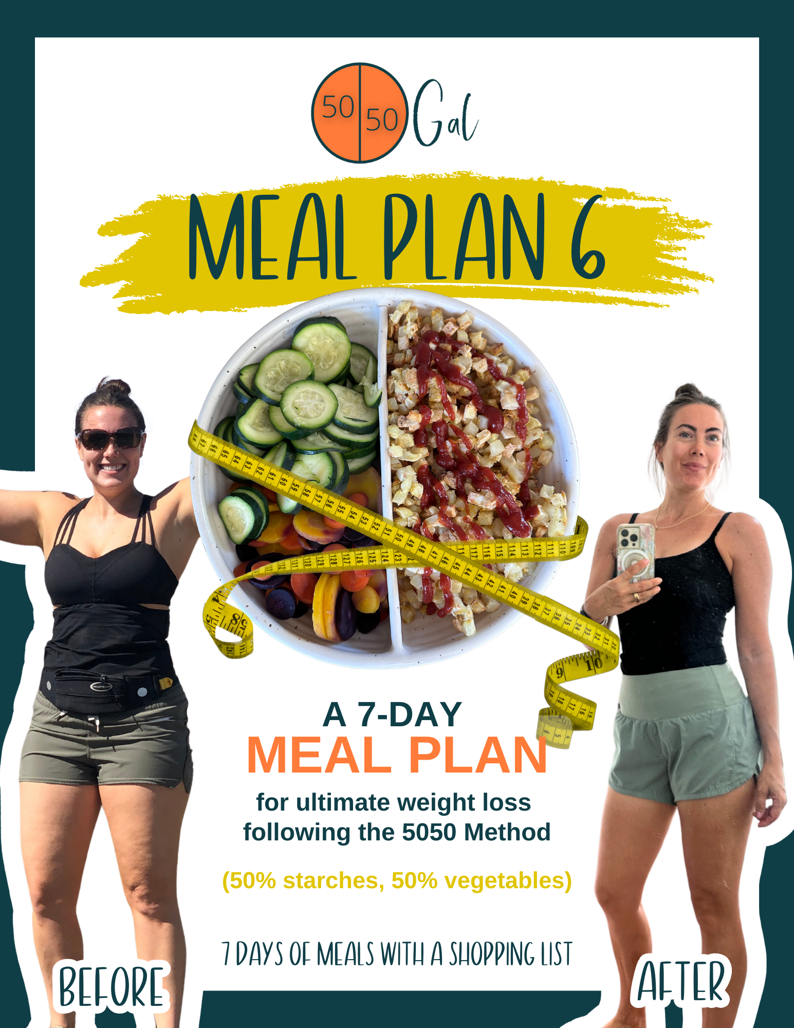 16-Weeks of Meal Plans fullandfulfilled 50 50 plate 50/50 bowl starch solution McDougall Program 5050 diet wfpb vegan plant based E-Books fullandfulfilled