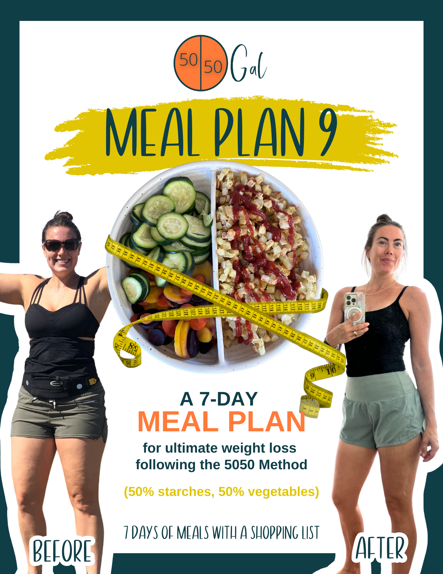 Meal Plan 9 fullandfulfilled 50 50 plate 50/50 bowl starch solution McDougall Program 5050 diet wfpb vegan plant based E-Books fullandfulfilled